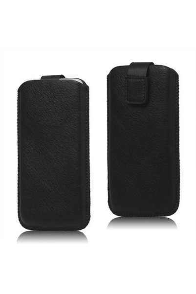 OEM Universal Δερμάτινη Θήκη Πουγκί για iphone 5 και Μικρότερα Κινητά - Μαύρο