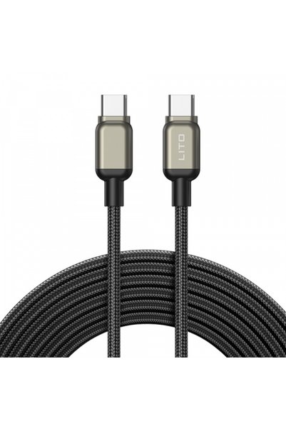 Lito Cablu Date si Incarcare USB-C - USB-C LD17, 100W, 1m, Negru