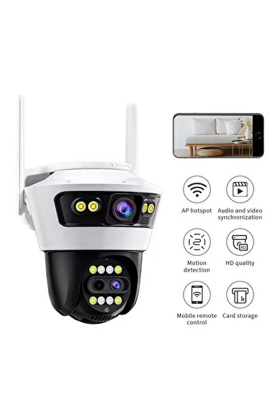 Jortan Jortan4 Double Camera, Wifi Connection, 2 V Lenses, Full HD, Indoor/Ou...