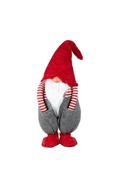 OEM Figurină Decorativa de Crăciun Gnome cu Căciulă Roșie Mâini in Buzunare 8...