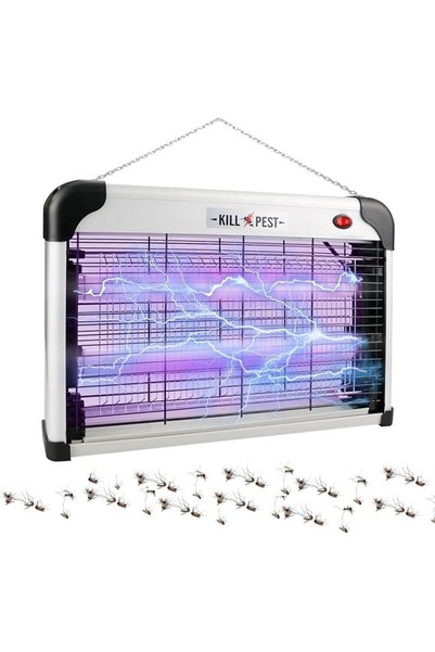 Xkimos جهاز صعق البعوض، صاعق حشرات كهربائي بقوة 20 واط، صاعق حشرات بأنبوب زجا...