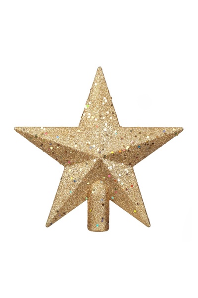 OEM Varf pentru Brad de Crăciun Stea Aurie Glitter Glitter Margele 20 cm – De...