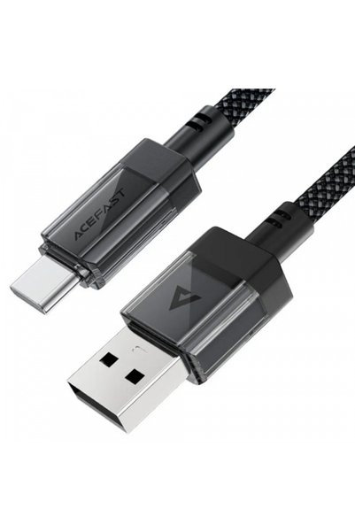 Acefast Cablu Date si Incarcare USB-A - USB-C C12-04, 18W, 1.2m, Negru