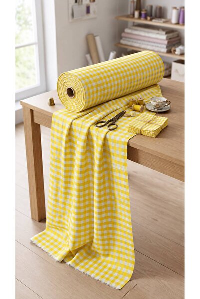 hobi dünyası evim Etuval Cotton B. Plaid Fabric 1St Quality, Tablecloth, Paja...