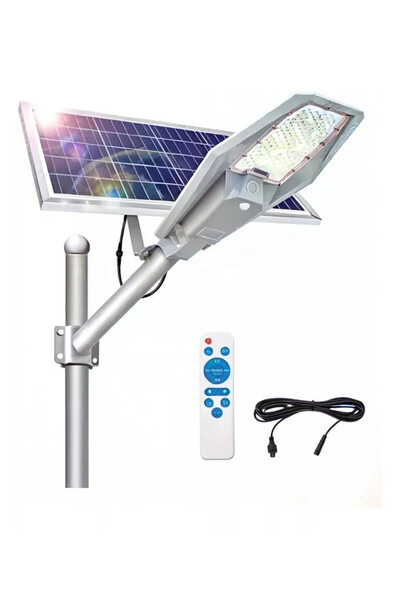 Jortan Ηλιακό φωτιστικό δρόμου LED 1200W, ρυθμιζόμενο φωτοβολταϊκό πάνελ, μπα...