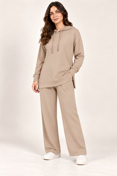 İYİBU Women's Hijab Tracksuit Set Modal Fabric Hooded Tunic Comfortable Fit