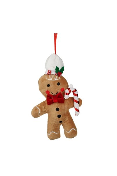 OEM Figurină de Crăciun Om de Turta Dulce Cofetar cu Fundita Candy 18 cm – Ac...