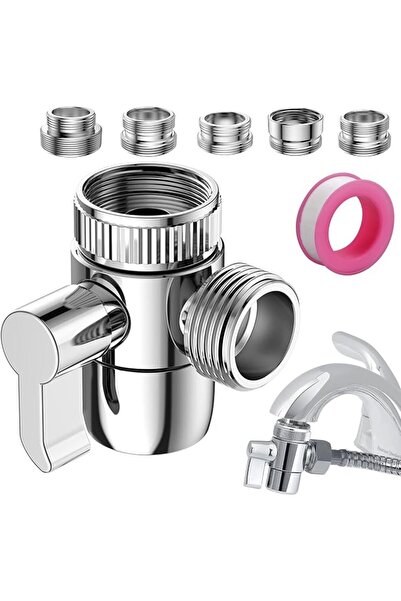 GENERAL Avenue-X 3-Way Faucet Diverter Valve, 5 Adapters, M24 to G1/2