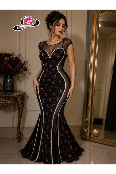 RAHAF TİCARET Long Dress Stylish Tulle