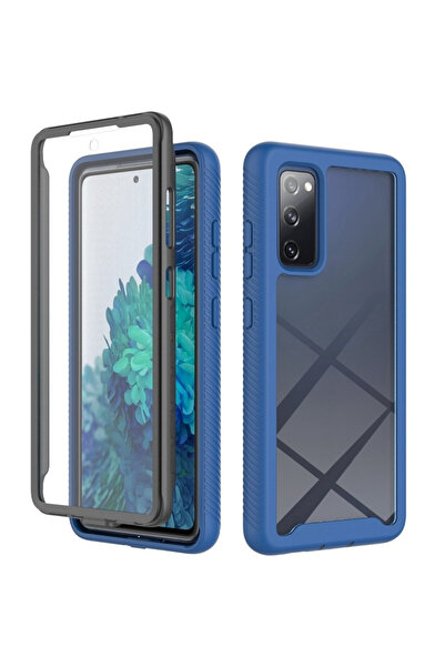 ERBORD Husă pentru Samsung Galaxy S20 FE, antishoc, cu folie, albastru marin