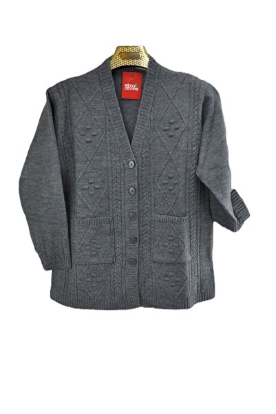 elma abone Plus Size Mothers Wool Cardigan