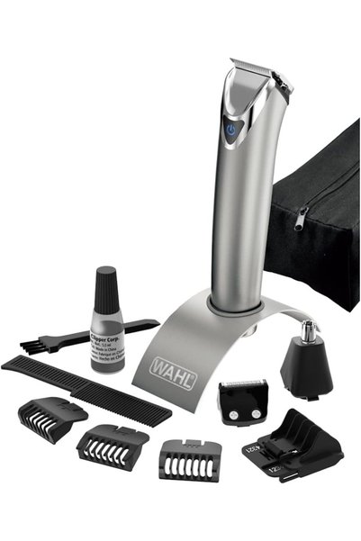 Wahl Lithium Ion Stainless Steel Trimmer | Worldwide Voltage | LED Battery In...