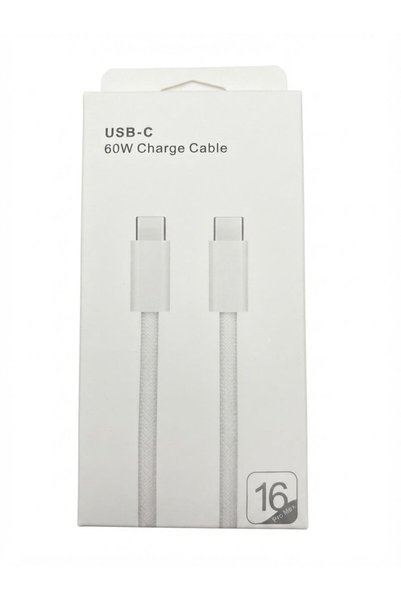 Generic كابل من النوع C إلى النوع C، USB-C بقوة 60 واط للشحن السريع ونقل البي...