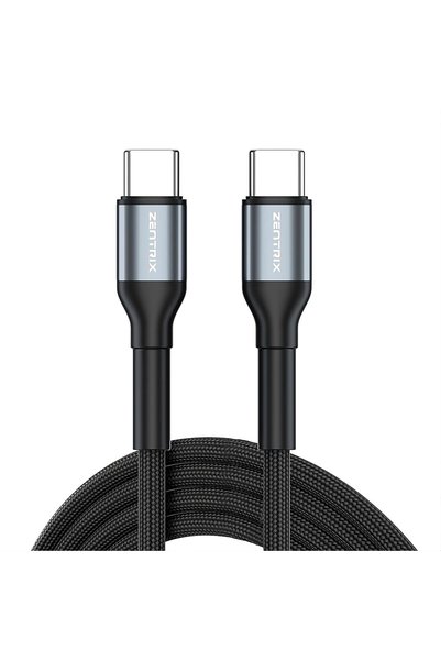 Mazentrix ZENTRIX 60W USB C Fast Charger 1M Cable, Braided USB C to Type-C Po...