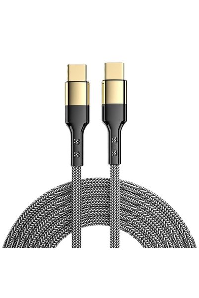 GENERAL كابل USB-C إلى USB-C بقوة 60 واط، شحن سريع PD، مضفر، بطول 1.2 متر