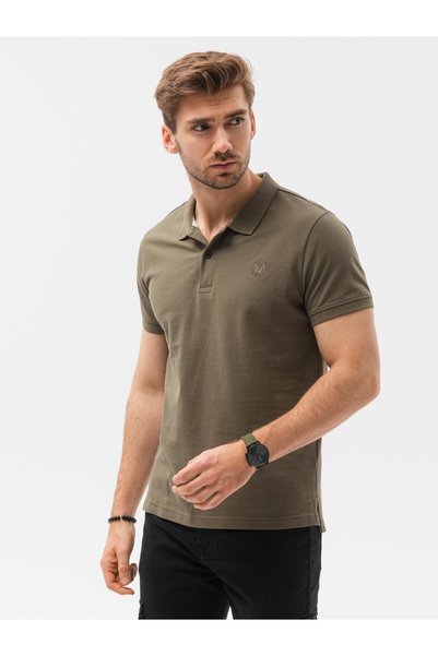 OMBRE Tricou bărbătesc cu mânecă scurtă, croială normală, tricot din bumbac, ...