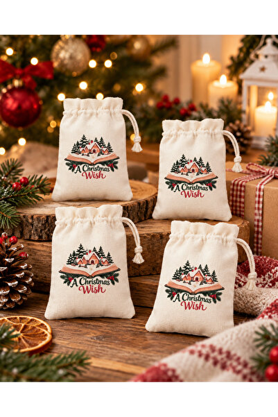 cnk craft shop Christmas Tree Fabric Christmas Gift Pouch Christmas Small Siz...