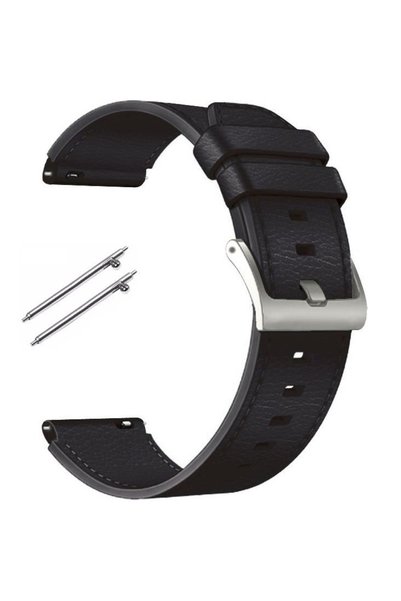 XGSM Curea universală din piele 22mm, textură granulată, neagră