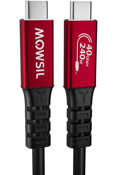MOWSIL كابل USB4 بطول 1 متر، 40 جيجابت في الثانية مع شحن سريع 240 واط وفيديو ...