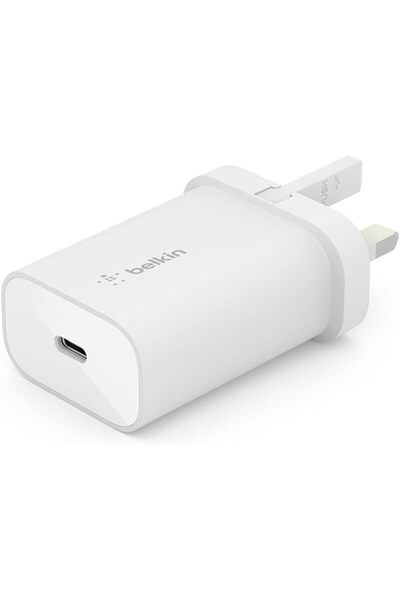 Belkin شاحن حائط BoostCharge بقوة 25 واط مع تقنية PPS، قابس شحن USB مع خاصية ...