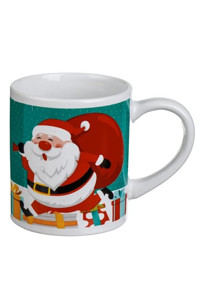 OEM Cană Ceramică de Crăciun 220 ml cu Moș Crăciun și Sac Roșu, Verde, Cadou ...
