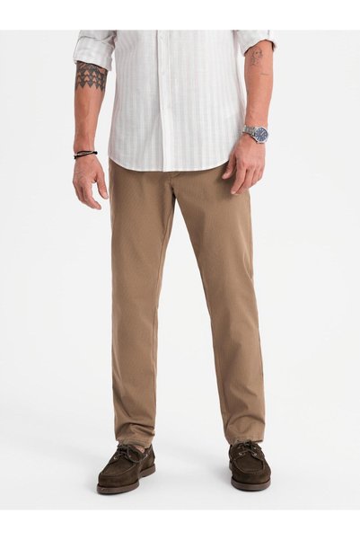OMBRE Pantaloni Chino pentru bărbați, croială regulară, bumbac elastic, buzun...