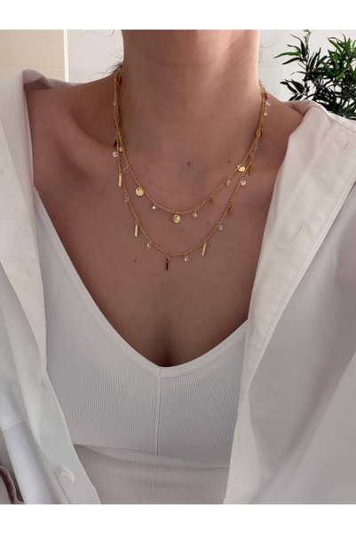 CHARMLUCKY ÖZEL SERİ TAŞLI 2Lİ KOLYE