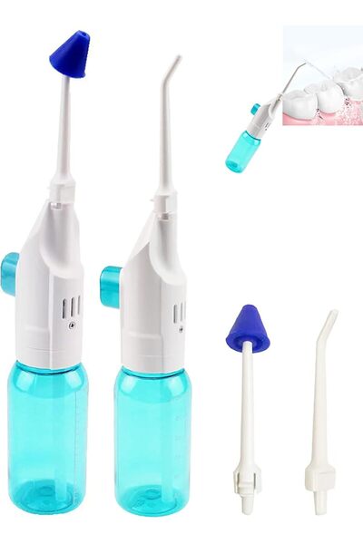 Generic جهاز تنظيف الأسنان بالماء، عبوة من قطعتين، خيط مائي يدوي للأسنان، جها...