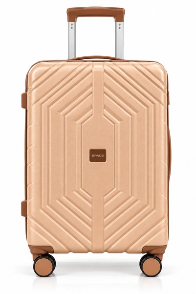 LUGGAGEMARKETİM مجموعة حقائب سفر SPACE الموديل 1782 مكونة من 3 قطع - هيكل صلب من مادة ABS - حقيبة كبيرة ومتوسطة وصغيرة للحمل