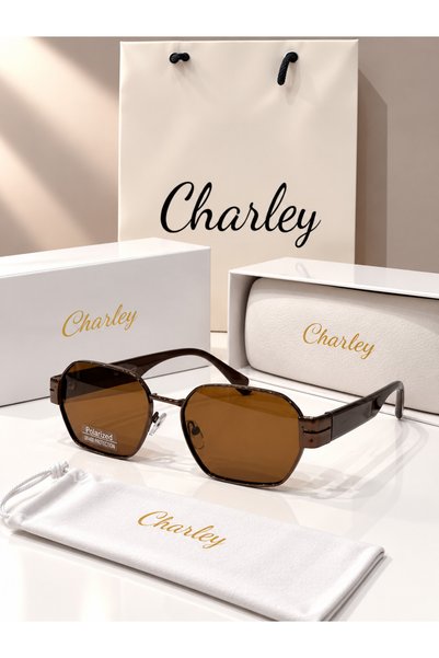 Generic Brand Charley Men's Sunglasses with Polarized Brown Lenses and Dark B...