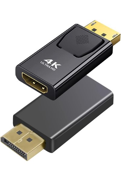 KASTWAVE محول DisplayPort إلى HDMI بدقة 4K، عبوة من قطعتين، محول أحادي الاتجا...