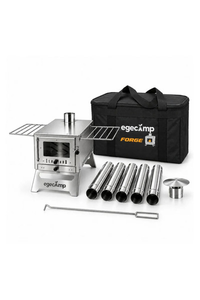 EgeCamp ® Forge Krom Çadır ve Kamp Sobası
