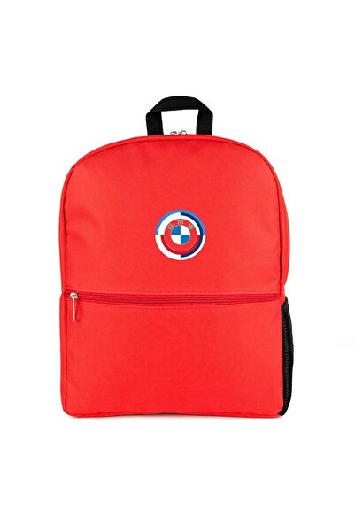 CrowsGate Rucsac BMW cu logo nou 2023, negru, culoare roșie