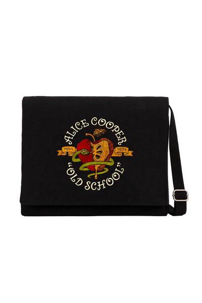 CrowsGate Alice Cooper Old School Black Canvas Messenger Bag