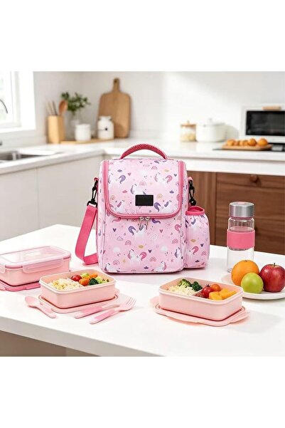 GENERAL Unicorn Pattern Insulated Lunch Bag for Kids, Large Capacity with Wat...