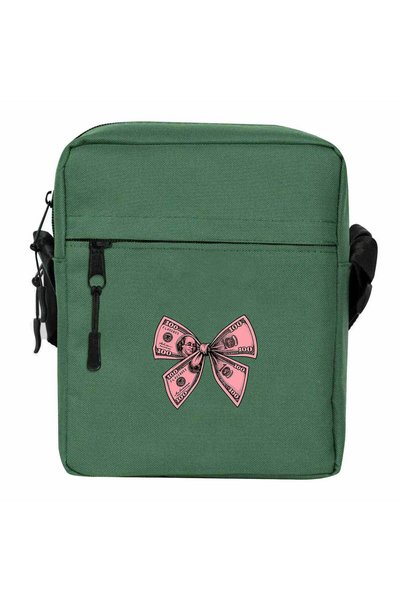CrowsGate Ribbon Shoulder Bag Green Color