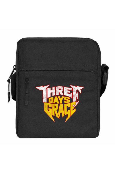 CrowsGate Three Days Grace Text Color Shoulder Bag Black Color