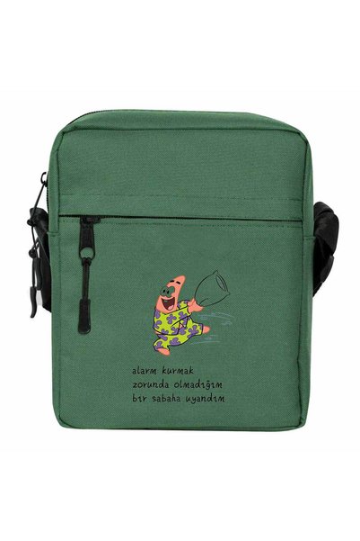 CrowsGate Alarmless Sabahlar Shoulder Bag Green Color
