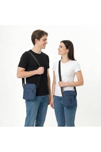 CrowsGate Geantă de umăr Duyan Kalp Sevgili, culoare bleumarin