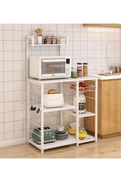 Generic Brand 4 Tier Storage Shelves, Metal Kitchen Organization Rack Unit wi...