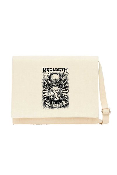 CrowsGate Geantă Messenger din pânză crem Megadeth Years Of Metal