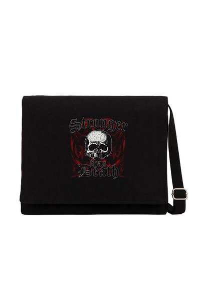 CrowsGate Black Label Society По-силен от смъртта Черна платнена чанта тип ме...