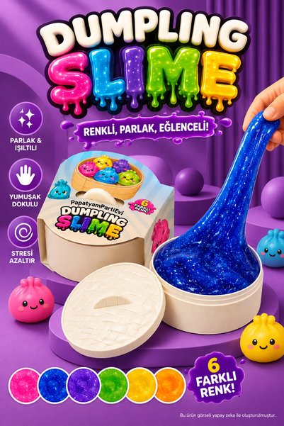 PapatyamPartiEvi Dumpling Oyun Jeli, Motor Becerilerini Geliştiren Eğitici Ve...
