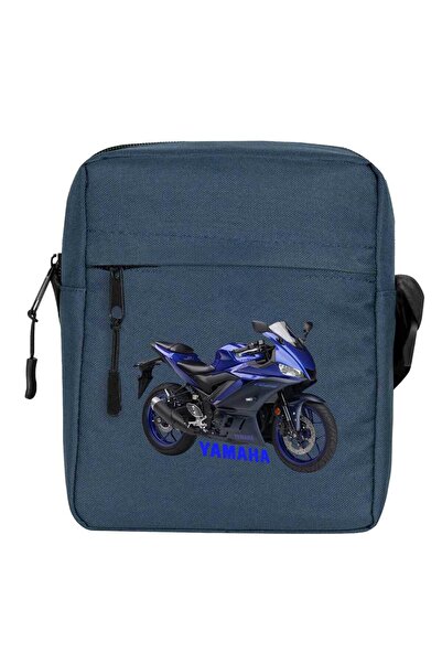 CrowsGate Geantă de umăr Yamaha R25 și Text, culoare bleumarin