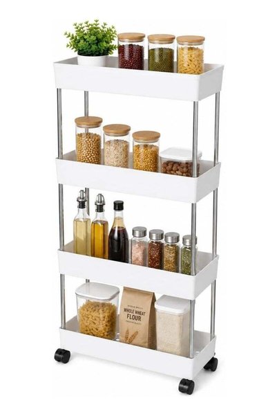 Generic Brand Toshionics Storage Organizer Rack Multipurpose 4-Tier Slim with...