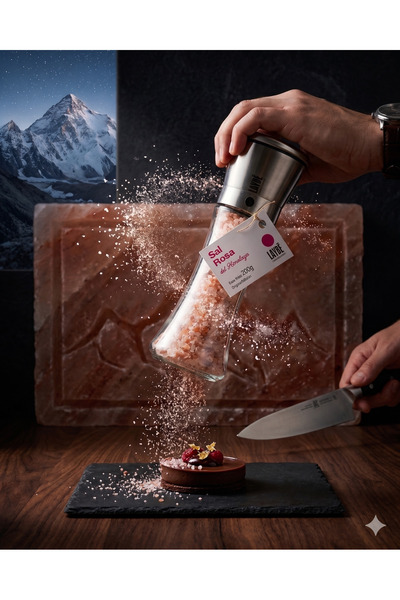 Laybe Râșniță cu sare roz de Himalaya 200 g – sticlă și inox