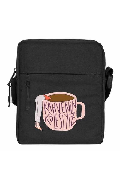 CrowsGate We Are the Servants of Coffee Shoulder Bag Black Color