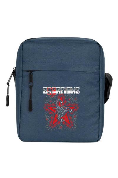 CrowsGate Scorpions Red Star Shoulder Bag Navy Blue Color