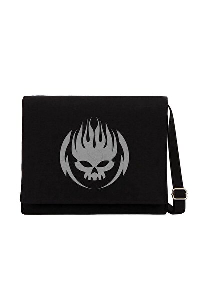 CrowsGate Geantă Messenger din pânză neagră cu logo-ul grupului The Offspring