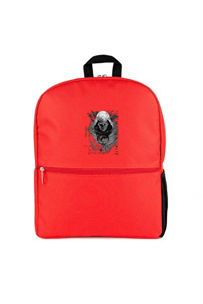 CrowsGate Moon Knight Warriors Face Backpack Red Color